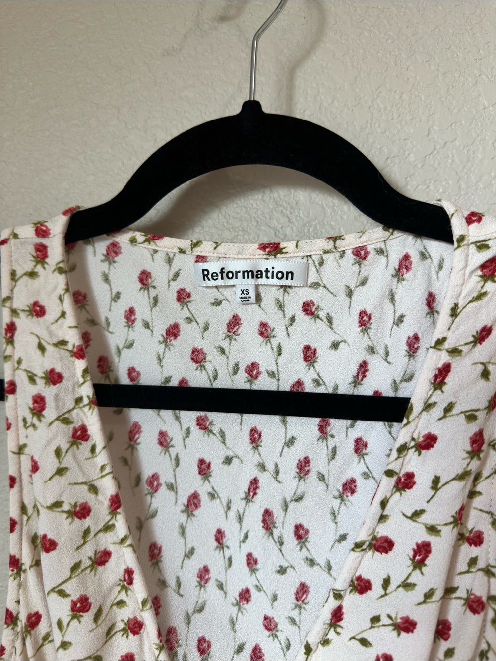 reformation calix madison floral sleeveless v-neck mini dress - Picture 6 of 8